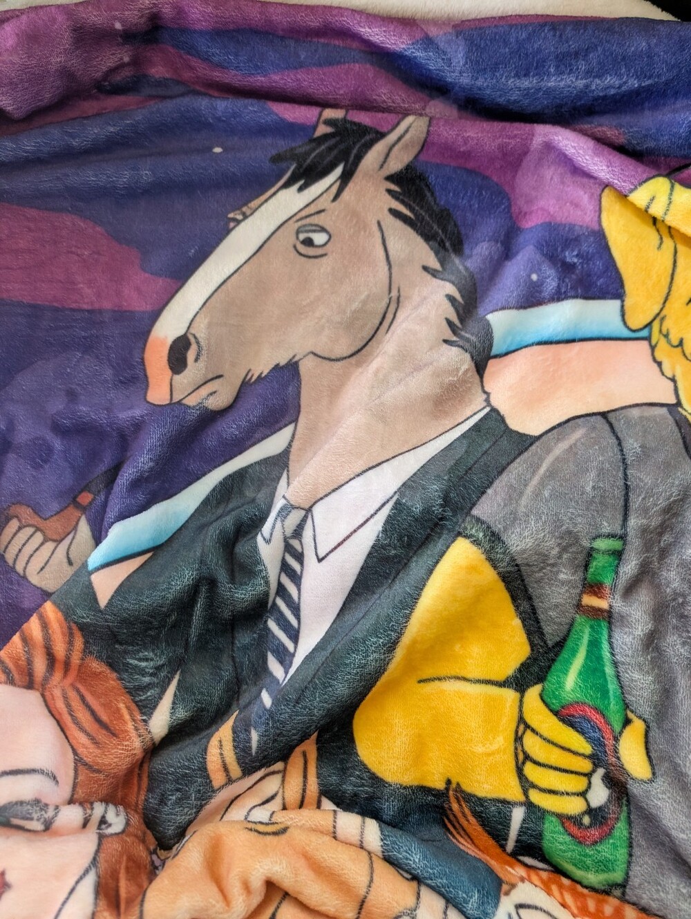 BoJack Horseman Plush Throw Blanket - Multicolor